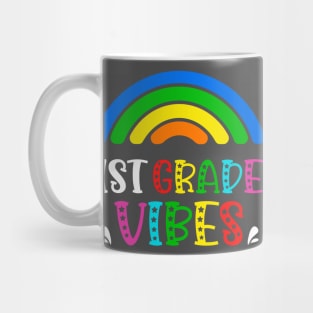 1st Grade Vibes Rainbow Back to School Kids Mug